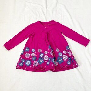 5/$25 Tea Collection long sleeve purple pink floral tunic top swing dress
